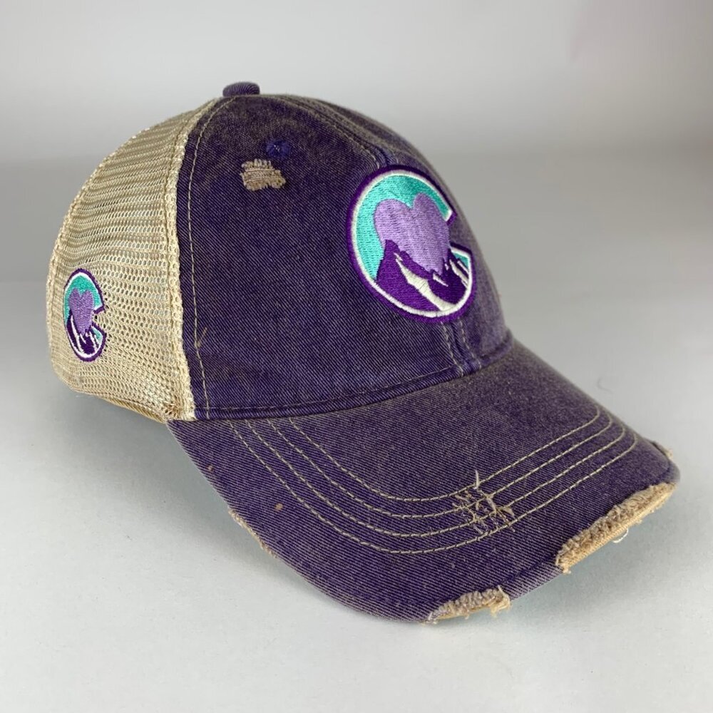 Colorado Unisex Purple Beige Headmost Relaxed Fit Snapback Trucker Hat
